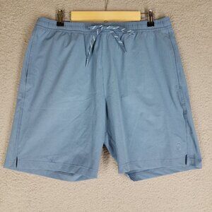 NEW Lands' End Swim Shorts Adult Large Blue UPF 50 Lined Hybrid Beach Summer Men